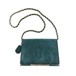 Vtg Claude Van Pelle Green Suede Leather Shoulder Crossbody Purse Photo 1