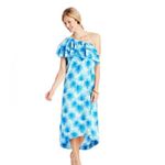 Vineyard Vines electric palm one shoulder hi-low dress Photo 1