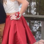 2 Piece Dancing Queen Red Homecoming Dress Size M Photo 1