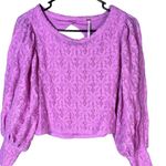 Free People Tea Time Plumeria Balloon Sleeve Top Size Small Photo 1