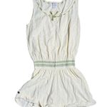 Free People  Cotton Gauzy Pale Yellow Romper Small Beach Flowy Photo 8