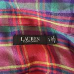 Ralph Lauren black label Plaid Top Shirt Sz L Button Up Collared Long Sleeve Red Size L Photo 2