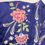 Johnny Was NWOT Emika Kimono Embroidered Open Front Jacket Navy 3/4 Sleeves XL Photo 10