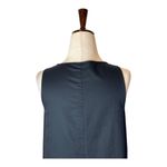 Maeve Dress Women XS Black Linen Blend Asymmetric Hem Sleeveless Ismene Midi Photo 6