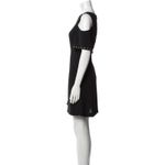 Versace NWT.$1280  COLLECTION cold shoulder Shift Dress Black Sz: M.US8. IT44 Photo 3