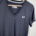 Under Armour Heat Gear Semi-Fitted Black V-Neck T-Shirt Women's Size Large L Photo 24