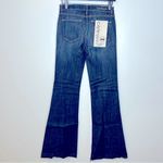 Carmar Flare Jordan Stretch Mid Rise Dark Wash Button Fly Jeans Size 26 Blue Photo 2