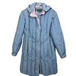 Bibi Bros. Women's Puffer Long Grey Hooded Coat Gray Size M Photo 0