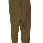 Vintage 90s Judith Hart Flat Front Pants 4 Petite Tan Brown Pockets Button Zip Size 4P Photo 2