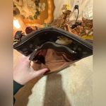 Fossil  Leaf print crossbody purse bag canvas with leather trim pockets Photo 12