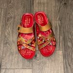 Spring Step L'Artiste Leigh Slide Sandal Step Women's Red and Tan sandals 40 Photo 4