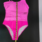 Blooming Jelly  Pink One-Piece Swimsuit with Mesh Accents NWT Size Medium Photo 6