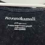 Norma Kamali 2XL Black Distressed Scoop Neck Long Sleeve T-Shirt Top Photo 2