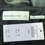 Abercrombie & Fitch NEW Black Vegan Faux Leather High Waist Bermuda Shorts Sz S Photo 3