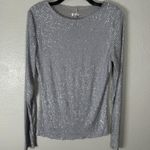 Free People Intimately Gold Rush Long Sleeve Top Sequin Purple Gray Size Medium Photo 0