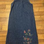 Vintage Studio Ease Denim Jumper Dress Size 16 Sleeveless 90s Cottagecore Blue Photo 0