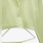 ZARA SATIN EFFECT CROP SHIRT Photo 1