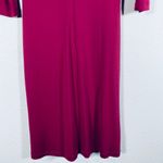 David Meister Women V-Neck Stretch Ruched Cocktail Dress 3/4 sleeve Pink Sz 4 SM Photo 13