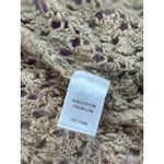 Cable & Gauge Cable Gauge Beige Crochet Open Front 3/4 Sleeve Cardigan Sweater Women One Size Photo 5