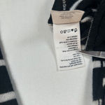 Paige  Womens XS Merino Wool‎ Blend Black White Striped Knit Sweater Long Sleeve Photo 4