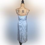Cider Floral Jacquard Slit Cami Slip Nightgown Nighty Dress Eggshell Blue M Photo 3