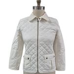 Polo Ralph Lauren Polyester Quilted Jacket Corduroy Collar Winter White Sz L Size L Photo 0