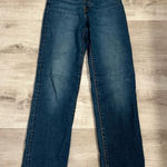 Levi's Levi’s ribcage straight dark wash button fly vibrate jeans 26” waist 32” length  Photo 0