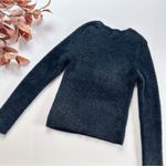 Vince Metallic Lurex Soft Eyelash Pullover Obsidian Black Sweater Photo 9