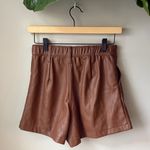 Hollister Brown Ultra High Rise Faux Leather Shorts Photo 2