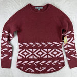 Title Nine Womens S Por Vida 2.0 Sweater Fair Isle Aztec Retro Geo Silk Wool NWT Photo 0