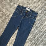 Free People  Blue Denim Western Bell Bottom Flare Jean Size 24 Photo 3