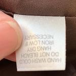 Charming Charlie  Pea Coat Women’s Size M Orange & Brown Plaid Jacket 3/4 Sleeves Photo 9