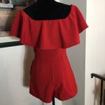 Love...Ady  Ruffle Popover Romper in red M Photo 6