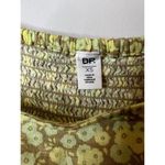 BP Floral Print Top Square Neck Puff Sleeve Crop Top Yellow XS Photo 1