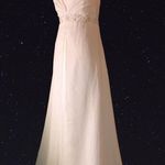 Da Vinci white wedding dress w/sheer overlay Nwt Size 14 Photo 2