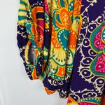 Boutique Voom Colorful Paisley Floral Butterfly Short Sleeve S Purple Photo 3
