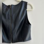 Kirious  Faux Vegan Leather Cropped Tank Top, Black Tank, Women’s Size Large Photo 12