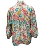 Vintage Floral tie front sheer blouses size 14 White Photo 4