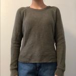 Madewell  olive dark green knit sweater layered Photo 1