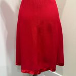 VTG CDC Caren Desirée Company Red Satin Mini Slip Dress Tie Waist Small Coquette Photo 4
