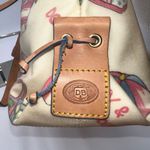 Dooney & Bourke  Miami Beach Leather Coated Canvas Rainbow Zip Shoulder Bag Purse Photo 5