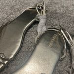 EXPRESS Gold Strappy Lace Tie Up Sandals Flats Gladiators Photo 1