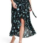 Agua Bendita x Target Women's Navy Blue Deep Sea Print Wrap Midi Skirt Size 2X Photo 0