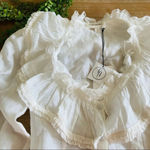 Anthropologie  Divine Heritage Ruched Ruffle Blouse Size Small NWT $295 Photo 2