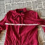 Norma Kamali  Red White Dot Bow Blouse Size XL Photo 8