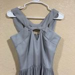 L'Agence L’AGENCE Valleta gray silk fit and flare cutout halter mini dress NEW SAMPLE 2 Photo 1
