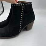 Lucky Brand Black Suede Studded Ankle Boots Stacked Heel Booties Womens 7 Fall Photo 5