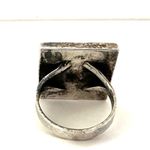 Vintage 925 Sterling Silver Modernist Square Shaped Ring Photo 8