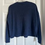 Kinross Cashmere women’s crewneck easy seam sweater XS midnight navy blue Photo 4