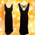 Another Thyme long black velvety evening dress! Size 14 Photo 1